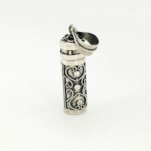 Sterling Silver Ash Box Locket Pendant Keepsake 🆕